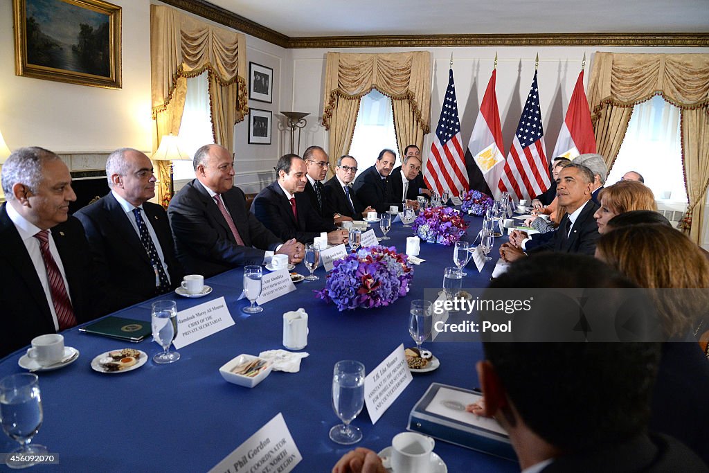 U.S. President Barack Obama Attends Bilateral Meeting With Egypt