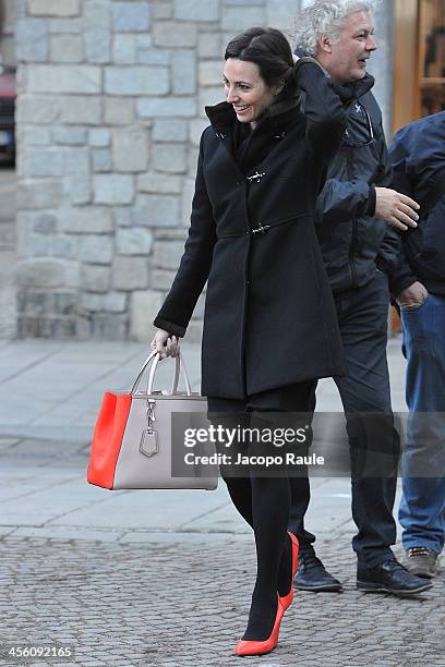 Daniela Virgilio and Ferdinando Vicentini Orgnani are seen during 23rd Courmayeur Noir In Festival on December 13, 2013 in Courmayeur, Italy.