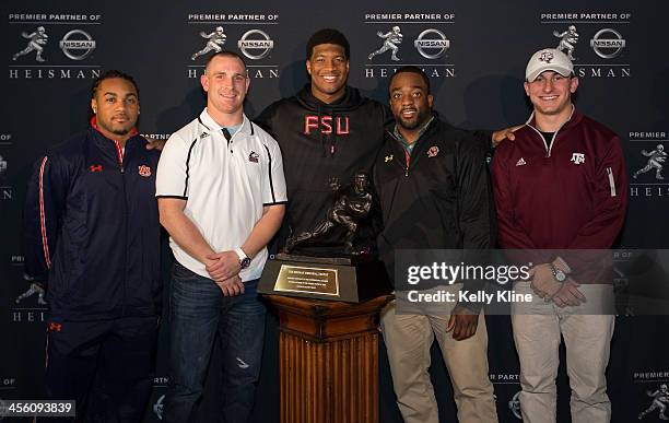 Heisman Trophy finalist Tre Mason, running back for the Auburn University Tigers, Jordan Lynch, quarterback of the Northern Illinios Huskies, Jameis...