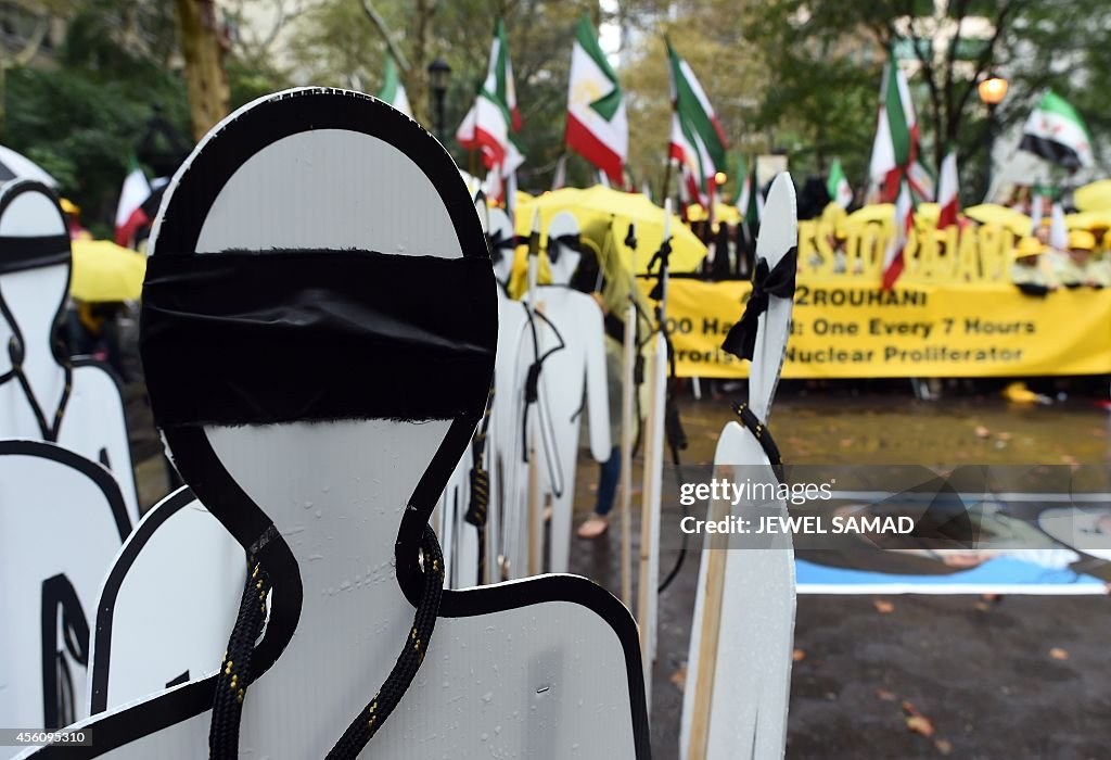 UN-GENERAL ASSEMBLY-IRAN-PROTEST