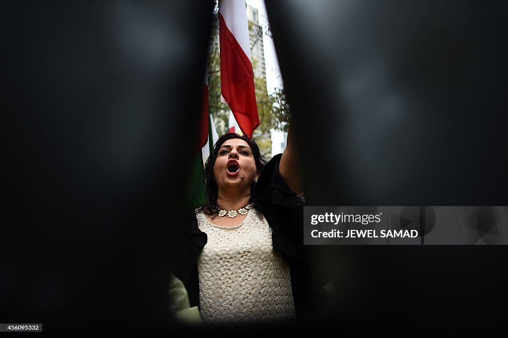 UN-GENERAL ASSEMBLY-IRAN-PROTEST