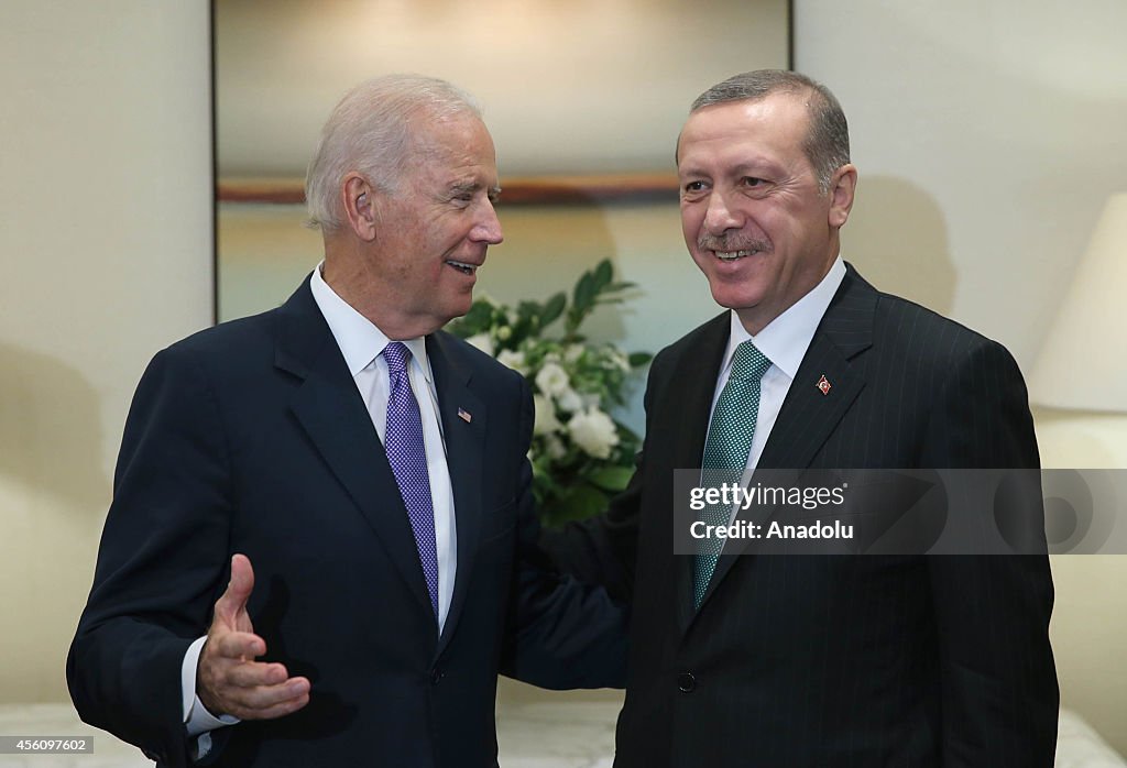 Turkish President Erdogan meets US Vice President Biden in New York
