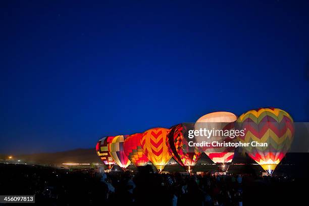 the dawn patrol, great reno hot air balloon race - reno stock pictures, royalty-free photos & images