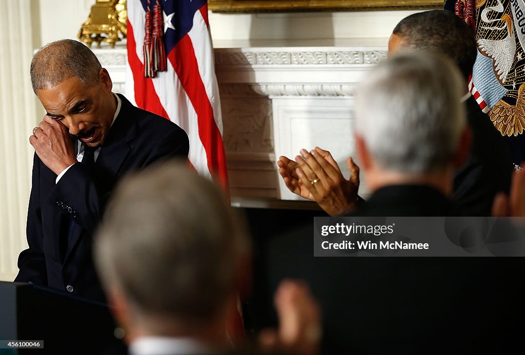 President Obama Announces Resignation Of Eric Holder