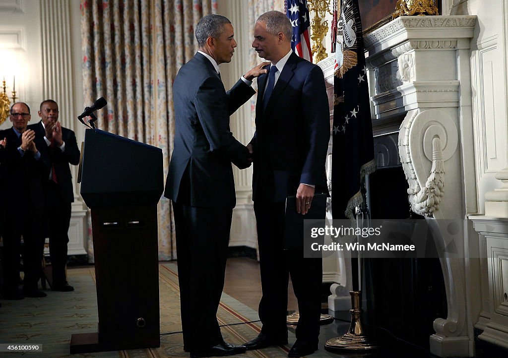 President Obama Announces Resignation Of Eric Holder