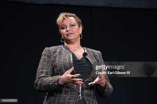 Lisa P. Jackson speaks at the General Session Luncheon sponsored by Apple for the 44th Annual Legislative Conference at Walter E. Washington...