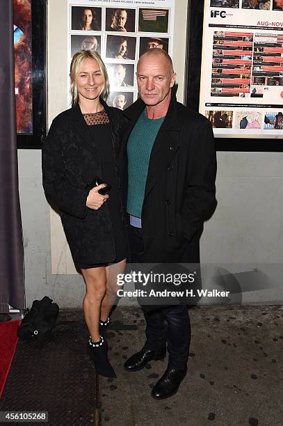 Actress Mickey Sumner and musician Sting attend the premiere of "Days And Nights" at the IFC Center on September 25, 2014 in New York City.