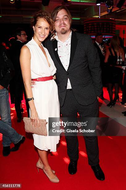 Chiara Schoras and Nils Bokelberg arrive at Tribute To Bambi 2014 at Station on September 25, 2014 in Berlin, Germany.