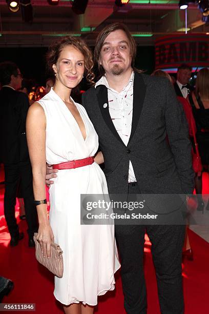 Chiara Schoras and Nils Bokelberg arrive at Tribute To Bambi 2014 at Station on September 25, 2014 in Berlin, Germany.