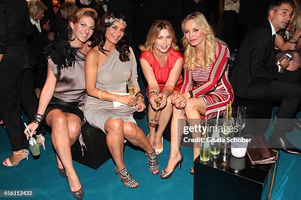 Christine Deck, Gitta Saxx, Tina Ruland and Regina Halmich attend Tribute To Bambi 2014 after show party at Station on September 25, 2014 in Berlin,...