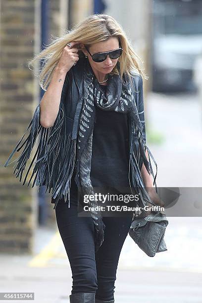 Kate Moss is seen on April 11, 2012 in London, United Kingdom.