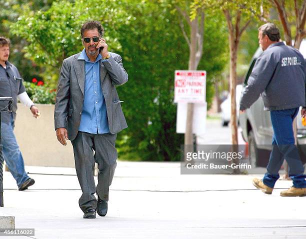 Al Pacino is seen on the movie set of 'Stand Up Guys' on April 11, 2012 in Los Angeles, California.