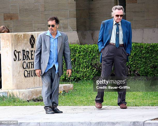 Al Pacino and Christopher Walken are seen on the movie set of 'Stand Up Guys' on April 11, 2012 in Los Angeles, California.