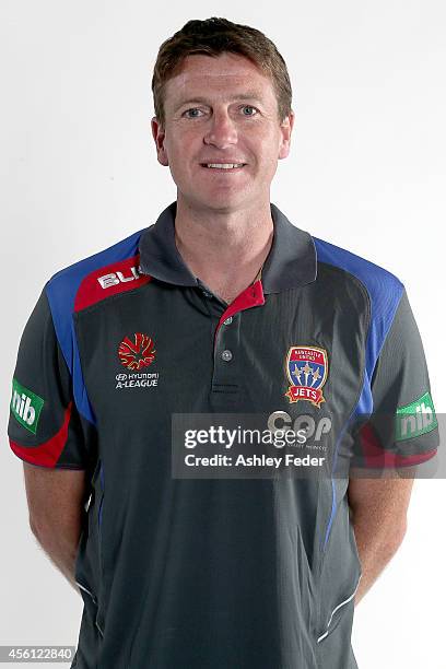 Michael Bridges poses during the Newcastle Jets A-League headshots session at Hunter Stadium on September 23, 2014 in Newcastle, Australia.