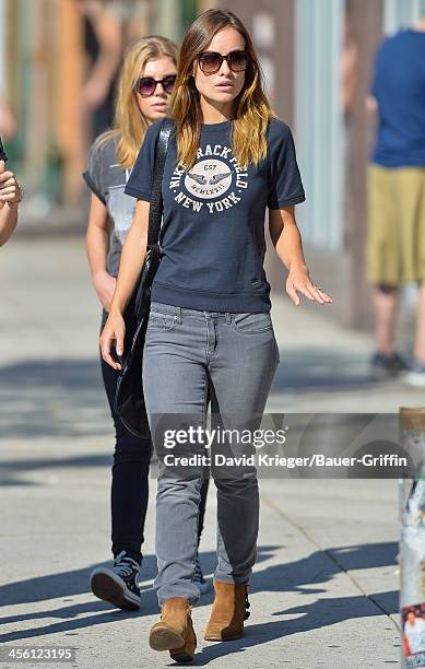 Olivia Wilde out with friends in the East Village on September 29, 2013 in New York City.