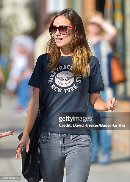 Olivia Wilde out with friends in the East Village on September 29, 2013 in New York City.
