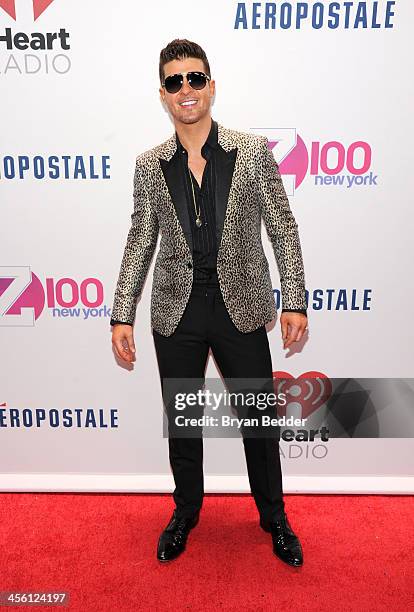 Robin Thicke attends Z100s Jingle Ball 2013, presented by Aeropostale, at Madison Square Garden on December 13, 2013 in New York City.