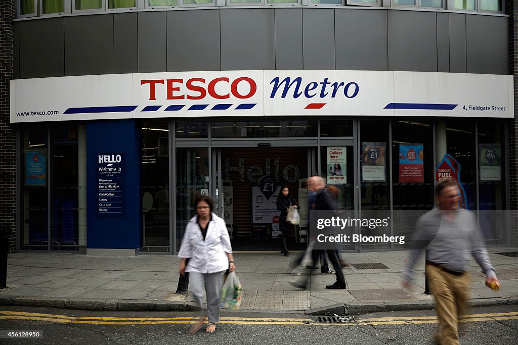 Tesco Plc Supermarkets As Ratings Agencies May Reduce Credit Rating