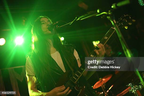 Danielle Haim of HAIM performs at The Academy at The Academy on December 13, 2013 in Dublin, Ireland.