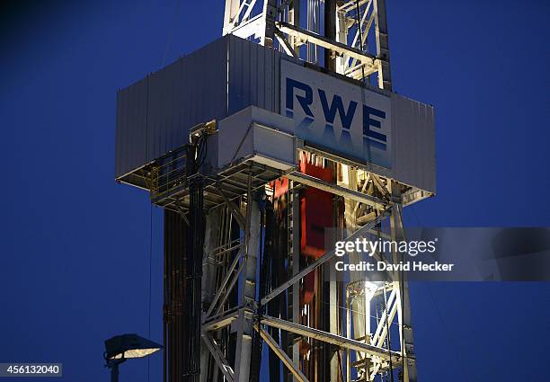 Drilling rig from RWE DEA operates on September 26, 2014 near Walle, Germany. Germany produces approximately three million tons of petroleum...