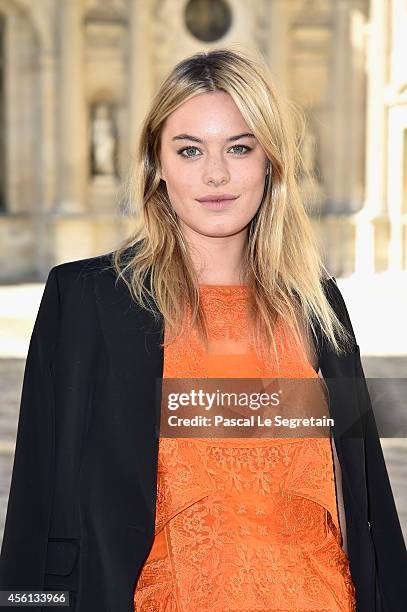 Camille Rowe attends the Christian Dior show as part of the Paris Fashion Week Womenswear Spring/Summer 2015 on September 26, 2014 in Paris, France.