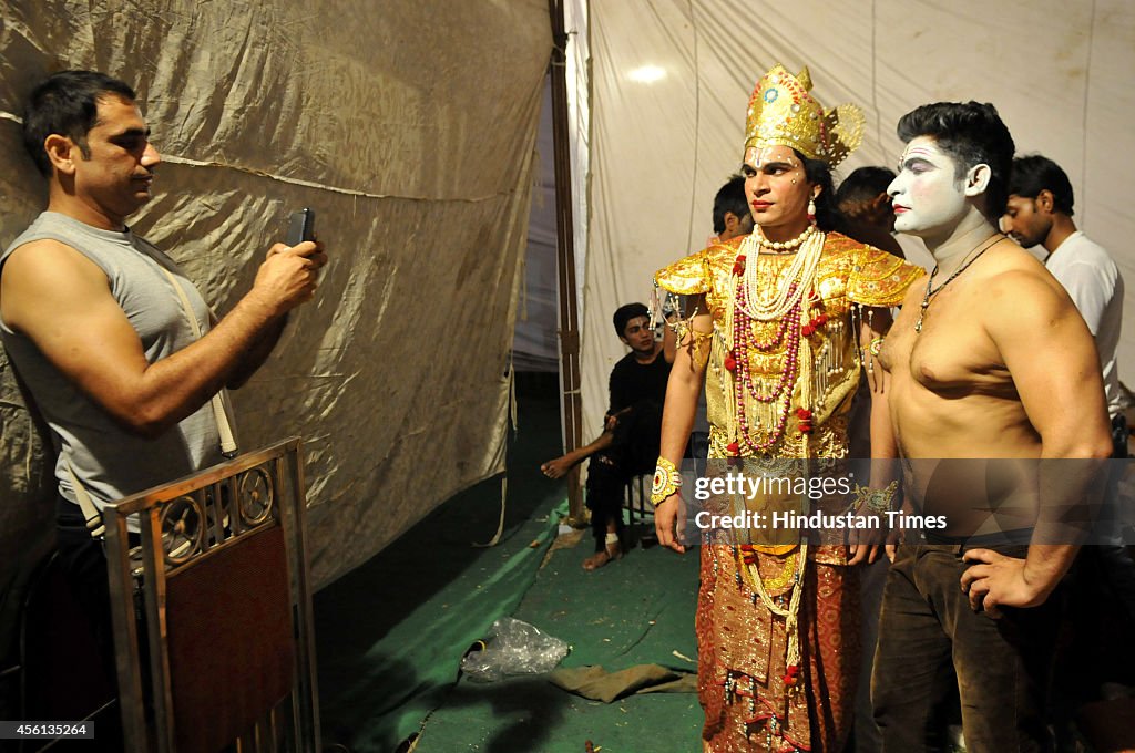 Actors Perform In Ramlila During Hindu Festival Of Navratri