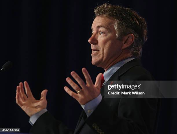 Sen. Rand Paul speaks at the 2014 Values Voter Summit September 26, 2014 in Washington, DC. The Family Research Council hosting its 9th annual Values...