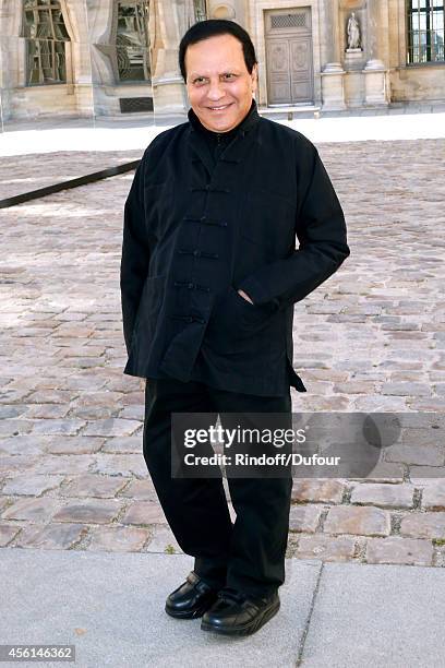 Fashion designer Azzedine Alaia attends the Christian Dior show as part of the Paris Fashion Week Womenswear Spring/Summer 2015 on September 26, 2014...