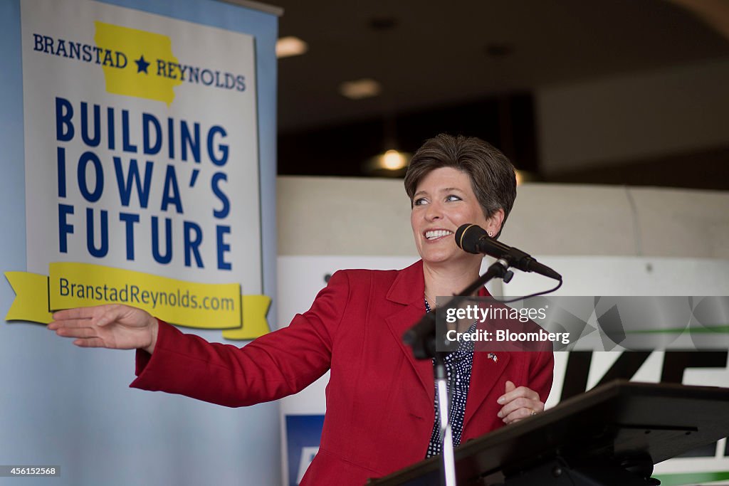 Republican U.S. Senate Candidate Joni Ernst On 99 County Tour On The First Day Of Early Voting