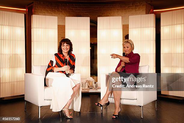 Juliette Binoche and Tina Brown attend the Women of Impact Reception during Day 2 of Zurich Film Festival 2014 on September 26, 2014 in Zurich,...