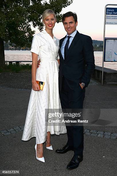 Karolina Kurkova and Archie Drury attend the Women of Impact Reception during Day 2 of Zurich Film Festival 2014 on September 26, 2014 in Zurich,...