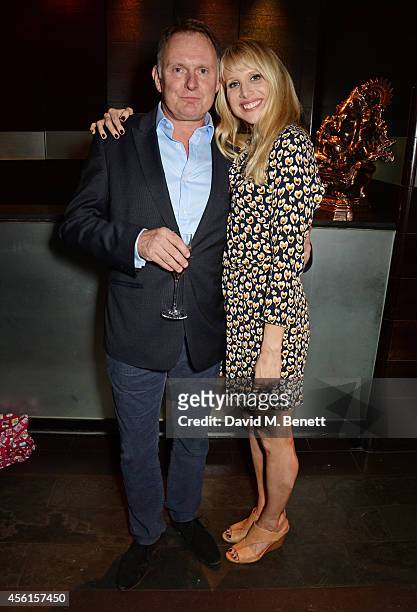 Cast members Robert Glenister and Lucy Punch attend the press night performance of "Great Britain" following its transfer to the Theatre Royal...
