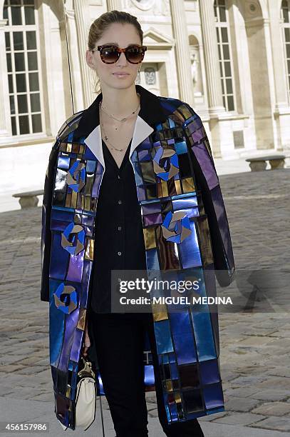 Buenos Aires-born art director & founder of UnderOurSky, Sofia Sanchez Barrenechea poses during a photocall prior to the Christian Dior 2015...