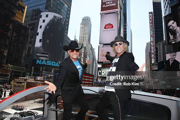 Big Kenny and John Rich of country music duo Big & Rich attend the Big & Rich "Ride Of Fame" Induction Ceremony at Pier 78 on September 26, 2014 in...