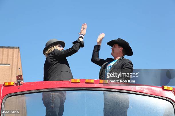 Big Kenny and John Rich of country music duo Big & Rich attend the Big & Rich "Ride Of Fame" Induction Ceremony at Pier 78 on September 26, 2014 in...