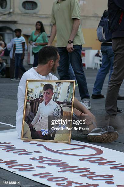 Hundreds of supporters gathered at Piazza Dante with banners and placards demanding justice for Ciro Esposito's death. Esposito died 50 days after he...