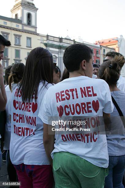 Hundreds of supporters gathered at Piazza Dante with banners and placards demanding justice for Ciro Esposito's death. Esposito died 50 days after he...