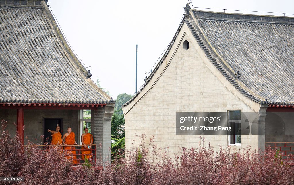 Senior Thailand monks live in the Chinese styled dormitory...