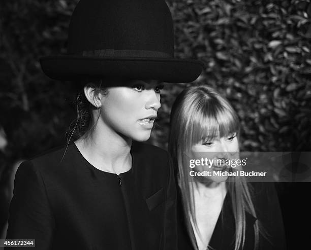 Actress/Singer Zendaya and Amy Astley, editor-in-chief of Teen Vogue, attends the 12th Annual Teen Vogue Young Hollywood Party with Emporio Armani at...