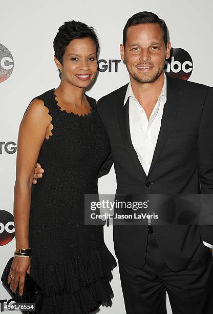 Actor Justin Chambers and wife Keisha Chambers attends the #TGIT premiere event hosted by Twitter at Palihouse Holloway on September 20, 2014 in West...