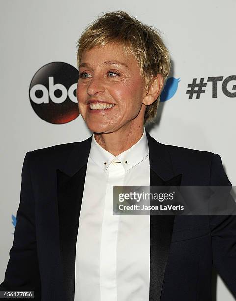 Ellen DeGeneres attends the #TGIT premiere event hosted by Twitter at Palihouse Holloway on September 20, 2014 in West Hollywood, California.