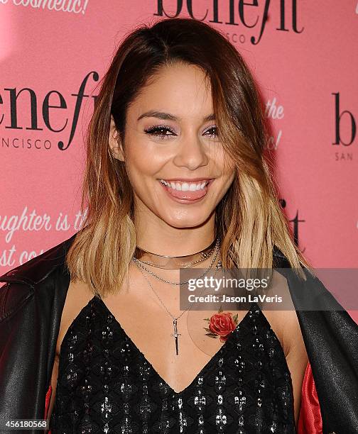 Actress Vanessa Hudgens attends the Benefit Cosmetics event at Space 15 Twenty on September 26, 2014 in Los Angeles, California.