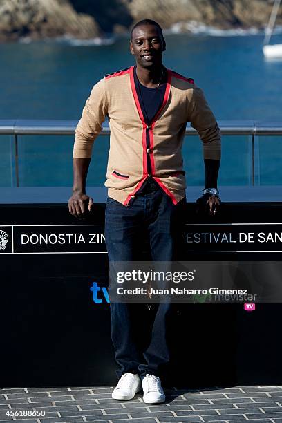 Actor Omar Sy attends the 'Samba' photocall at the Aquarium during the 62nd San Sebastian International Film Festival on September 27, 2014 in San...