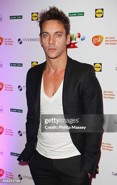 Jonathan Rhys Meyers attends the Barretstown 20th Anniversary Gala Ball at Convention Centre on September 27, 2014 in Dublin, Ireland.