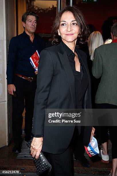 Nathalie Rykiel Attends the Jean Paul Gaultier show as part of the Paris Fashion Week Womenswear Spring/Summer 2015 on September 27, 2014 in Paris,...