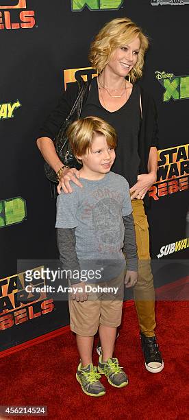 Oliver McLanahan Phillips and Julie Bowen attend the Disney XD's "Star Wars Rebels: Spark Of Rebellion" - Los Angeles special screening at AMC...