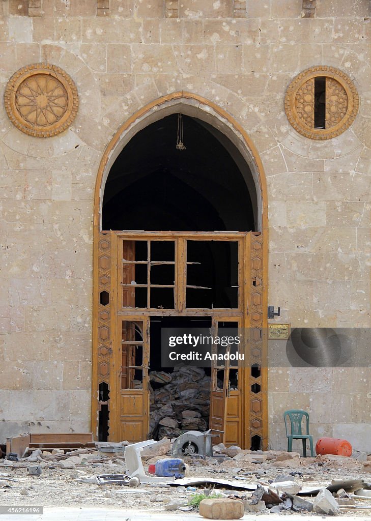 Destroyed buildings after the clashes in Aleppo