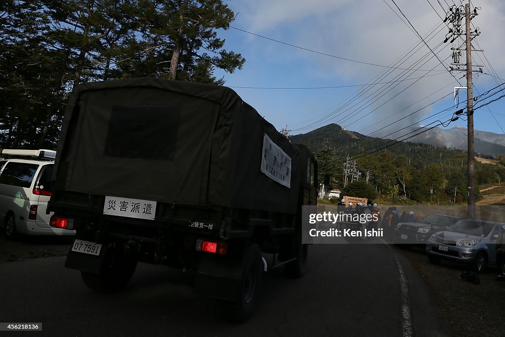 Rescue Work Continues After Mount Ontake Eruption In Japan