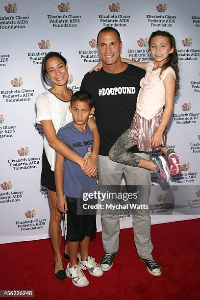 Photographer Nigel Barker, Cristen Barker, Jasmine and Jack attend Elizabeth Glaser Pediatric AIDS Foundation's "Kids 4 Kid" Family Festivaland...