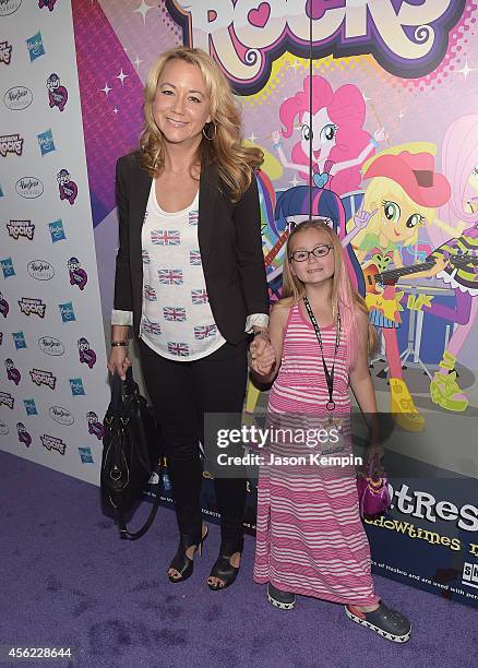 Megyn Price and daughter Grace Cotner attend the premiere of My Little Pony Equestria Girls Rainbow Rocks at TCL Chinese Theatre on September 27,...